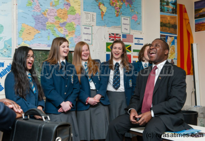 High Commissioner for Malawi praises pupil power at Hutchesons school in Glasgow