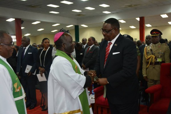 Bishop Msusa with 'Joseph' Peter Mutharika