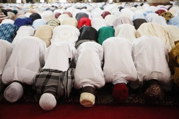 Muslims at prayer 