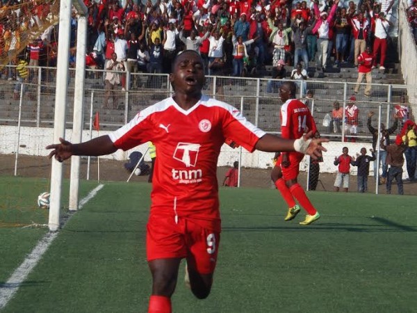 Mussa Manyenje celebrating his goal..