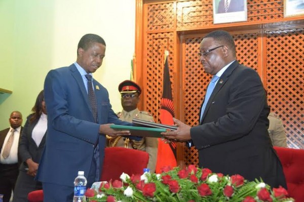 Mutharika and Lungu during previous visit