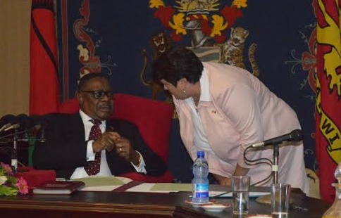 Mutharika with US ambassador Palmer: Friend in need is a friend indeed