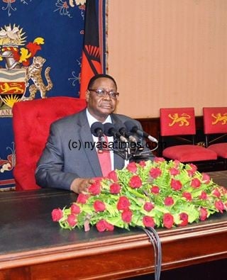 President Mutharika: Advised to stick to lean cabinet and one VP