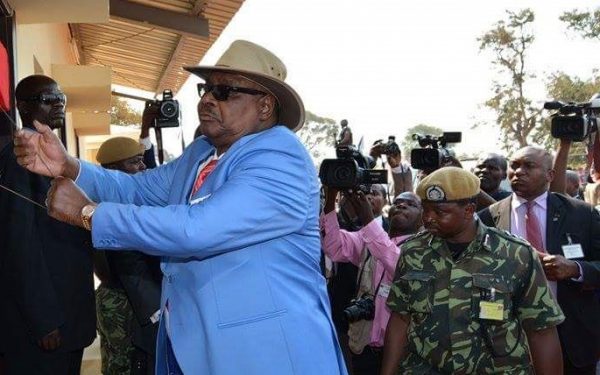 Mutharika opening the factory in Salima and then lashed out on cashgate claims against his ministers