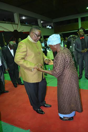 Mutharika takes to the dance floor  with a woman at the MBC innovators awards event