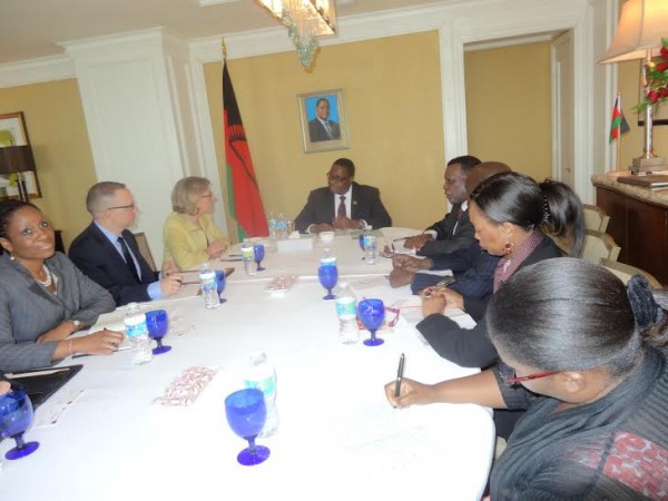 Mutharika with OPIC members