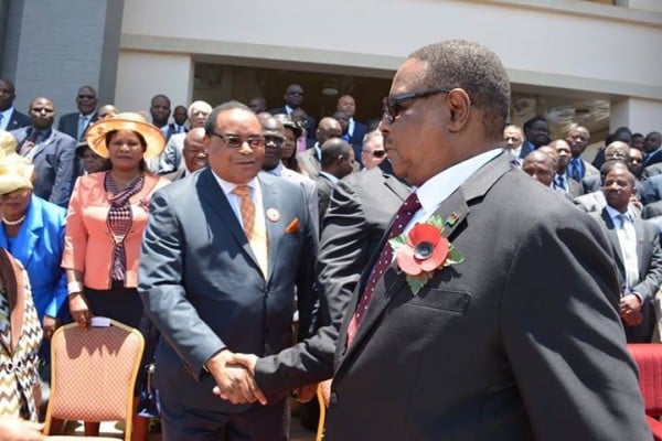 Uladi with President Mutharika at parliament