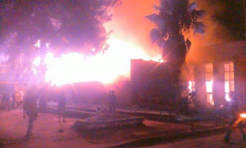 Mzuni library on fire