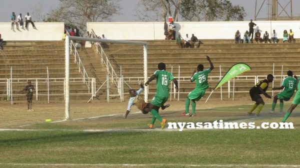 Mzuni launches an attack on KB goal, Pic Alex Mwazalumo