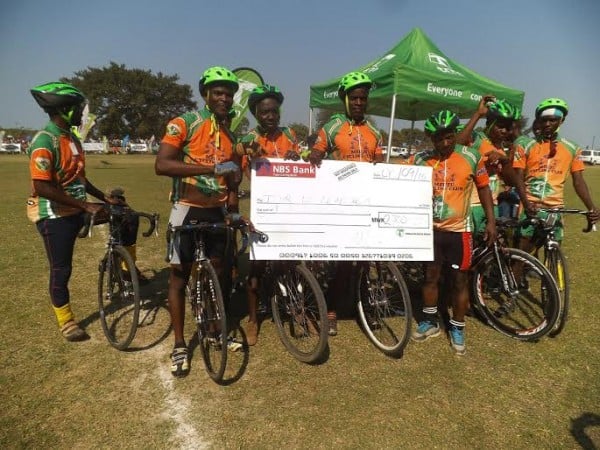 Mzuzu Cycling Club received a boost from TNM...Photo Courtesy of Kelvin Nsato
