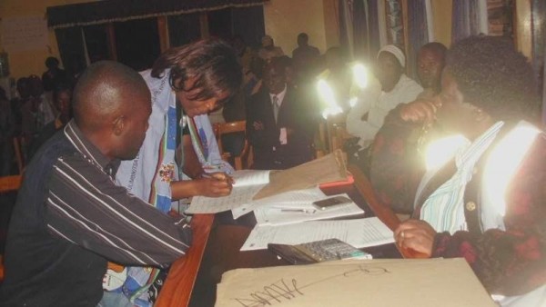 NICE and MCP officials sign vote results on behalf of DPP, Aford who boycotted