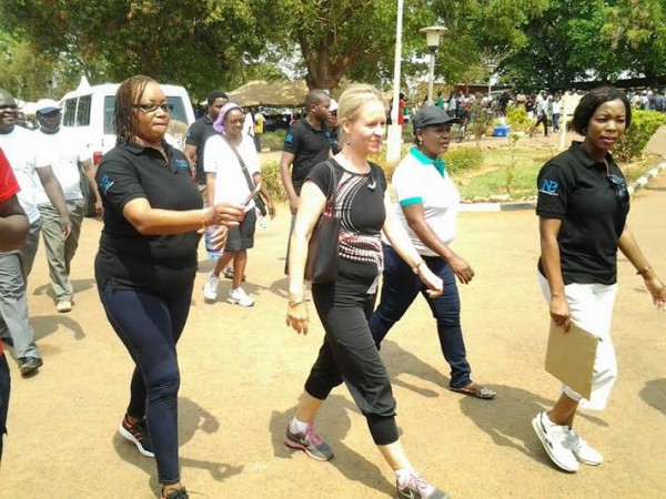 NPL CEO MBumba Banda and UN rep MIA Seppo at the event