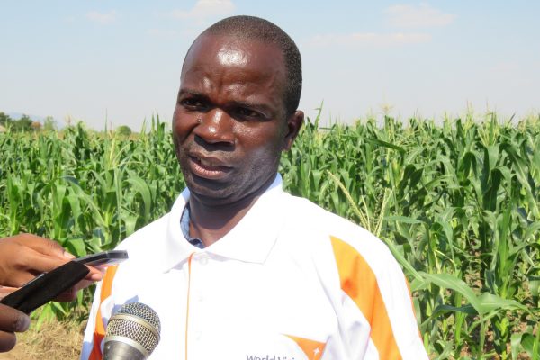 Nembo Irrigation Scheme Chairman Charles Kenani...Photo Jeromy Kadewere