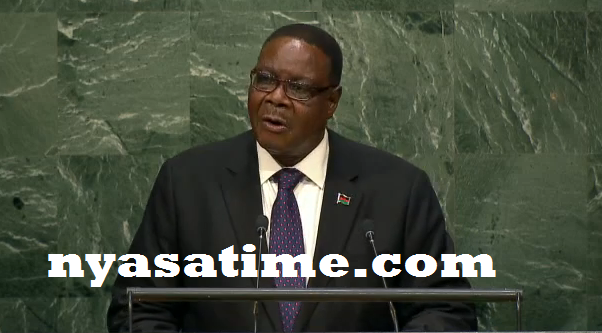 President Mutharika addresses the United Nations General Assembly at the UN headquarters in New York