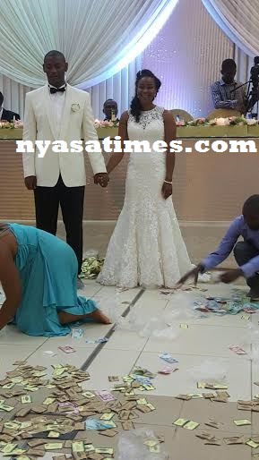 Newly wed: Walter and Gillian-Ziba Nyamilandu