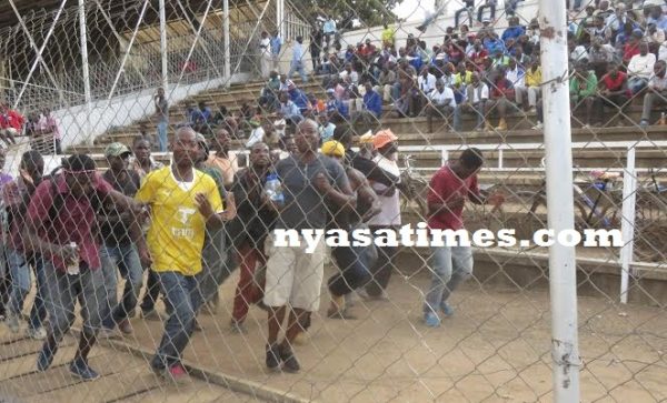 Njenjete yaluma- Epac fans celebrating after the second goal