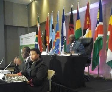 Njobvuyalema chairing the SADC Conference