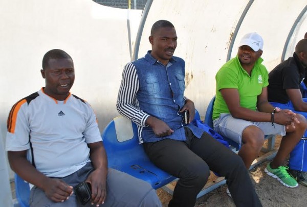 Nomads coach Kananji, his assistant Chiyembezo Zidana and team manager Steve Madeira...Photo Jeromy Kadewere