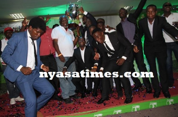 Nyasa Big Bullets players celebrating ...Photo Jeromy Kadewere
