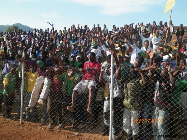 On cloud 9, Dedza fans celebrate KB's victory, Pic by Leonard Sharra, Nyasa Times