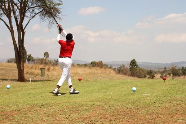 On golf course  during Airtel tourney