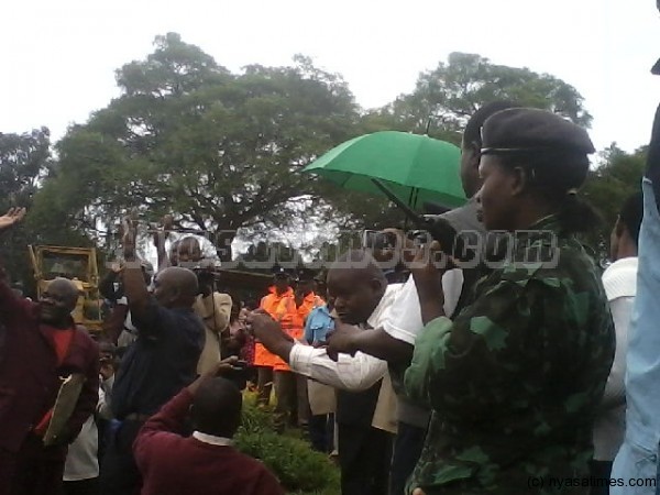 Civil servants gathered in Mzuzu to present their petition