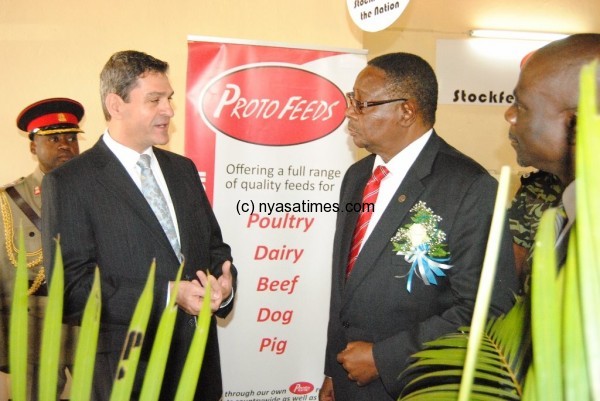 Mutharika on Protofeeds stand