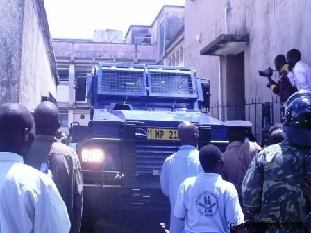 Mutharika 'new motorcade' police moving cell.-Photo by Maurice Mkahiwe/Nyasa Times