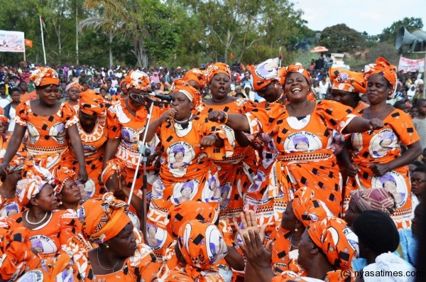 PP women in a jovial mood as their President addresses the Development Rally