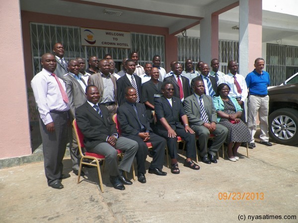 PS for Sports Alex Mseka pose with workshop officials and participants, Pic Leonard Sharra