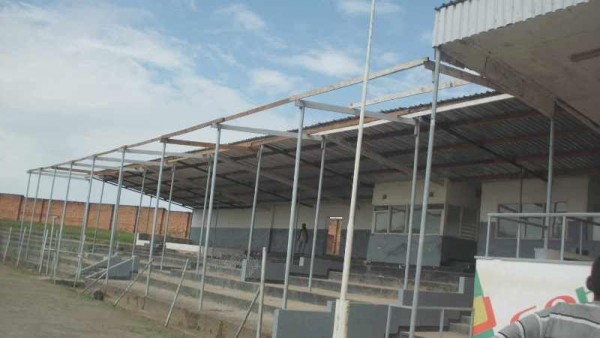Part of affected Mzuzu stadium roof.