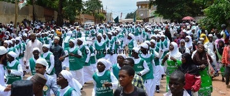 Part of the Muslims conducting Ziyalah Parade in Lilongwe - Pic by Stanley Makuti
