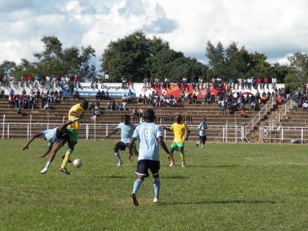 Part of the action during the final match
