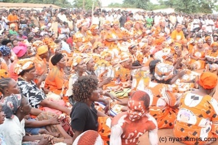 Part of the croud that attended the rally addressed by Chilumpha