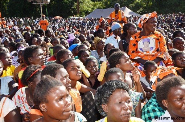 Part of the crowd that attended the Development Rally in Nkhata Bay on Sunday