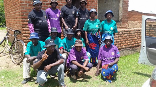 Part of the members of the chilima community victim support unit pose for a picture 