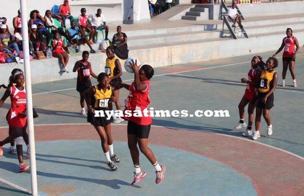 Part of the netball action...Photo Jeromy Kadewere