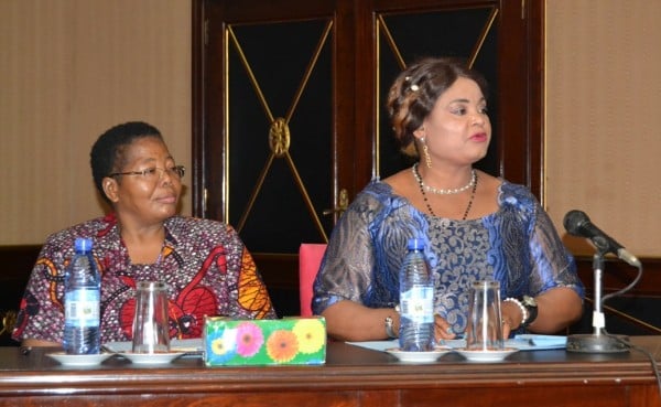 PS Mary Shawa (left) and Patricia Kaliati, Minister of Gender, Children, Disabilities and Social Welfare