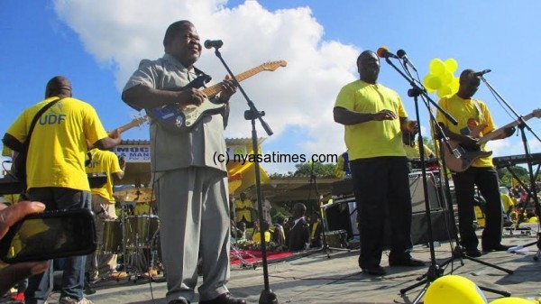Paul and Lucius Banda on the stage.....Photo Jeromy Kadewere