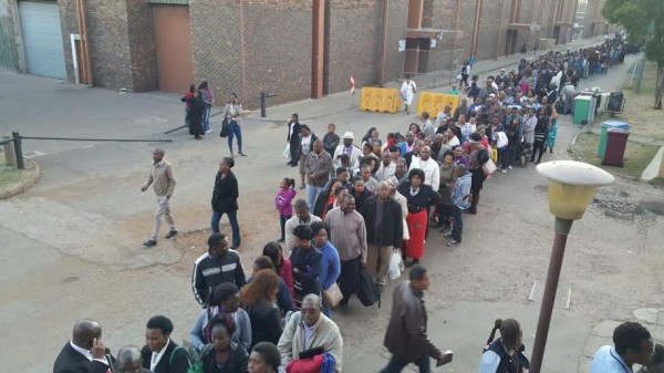 People are queuing for Bushiri in South Africa