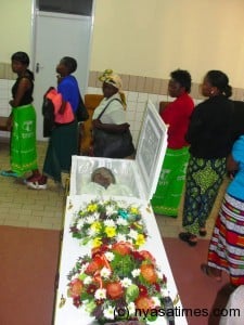 People paying their last respect.