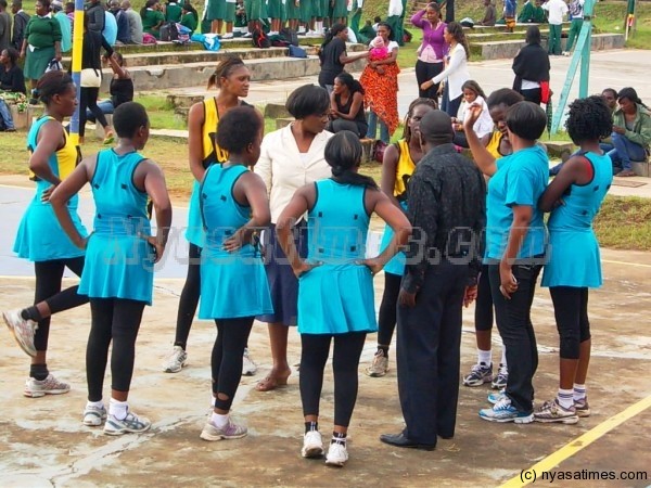 Pep talk time for  Tigresses....Photo Jeromy Kadewere