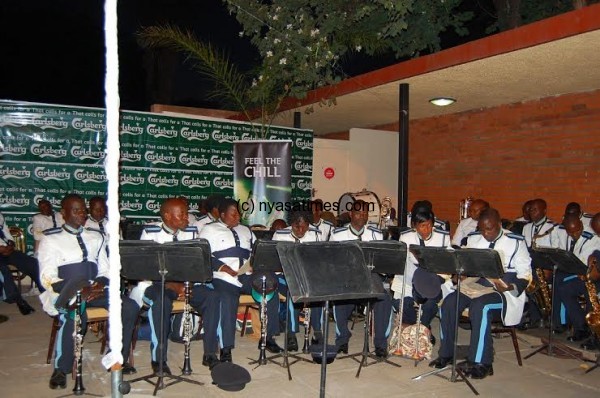 Police Band entertained patrons before the function.....Photo Jeromy Kadewere.