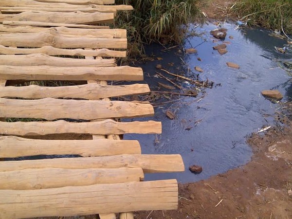 Polluted water in Nankhaka river as on 16 August, 2015