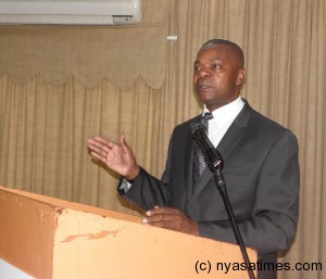 Potani officially opening the media training in Mzuzu- Photo by Lucky Mkandawire, Nyasa Times.