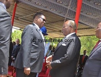 President Mutharika and former Malawi leader Bakili Muluzi