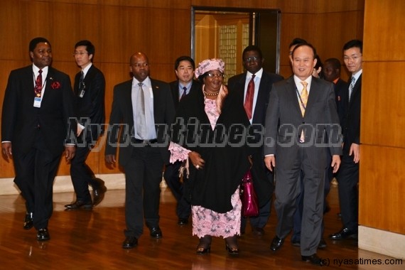 President Banda arriving in South Korea