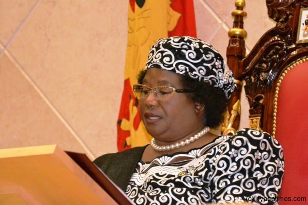 President Banda delivers the State of the Nation Address in Parliament on 17 May 2013
