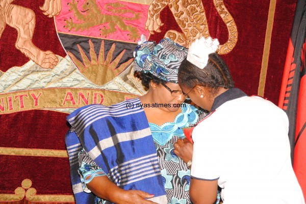 President Banda gets her poppy flower