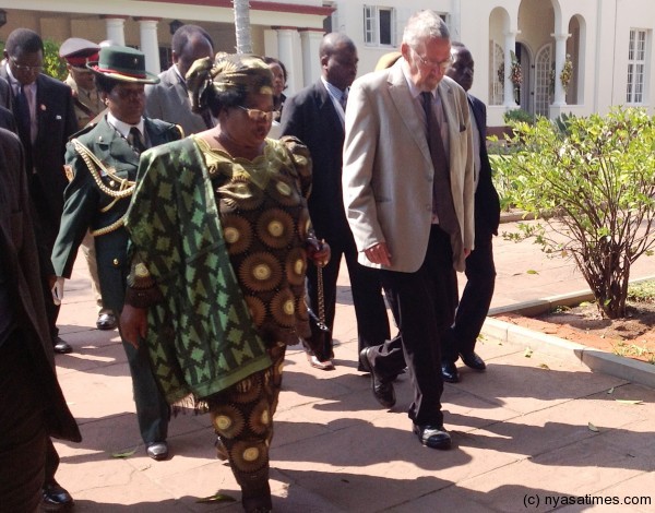President Banda with Zambia's Vice President Guy Scott